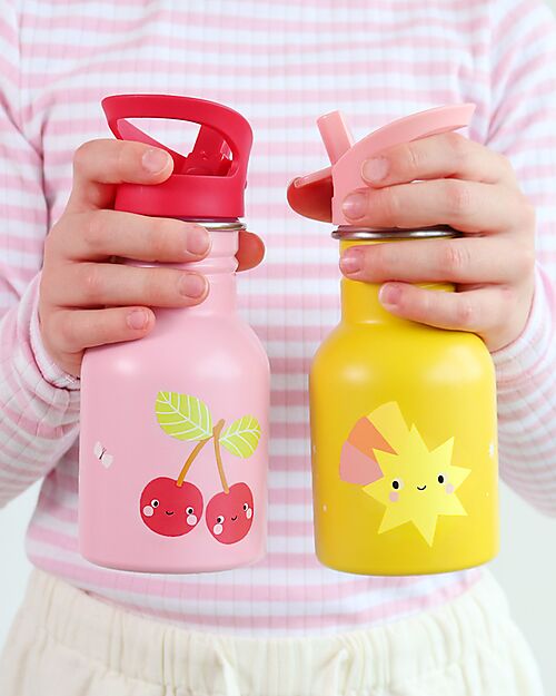 A Little Lovely Company Stainless Steel Water Bottle - 350 ml - Shooting Stars Non-Thermal Water Bottles