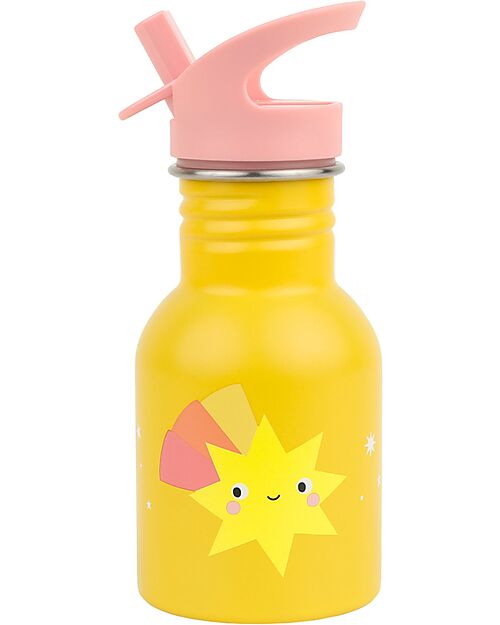 A Little Lovely Company Stainless Steel Water Bottle - 350 ml - Shooting Stars Non-Thermal Water Bottles