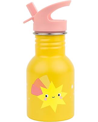 A Little Lovely Company Stainless Steel Water Bottle - 350 ml - Shooting Stars Non-Thermal Water Bottles