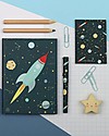 A Little Lovely Company Stationery Set, Space (Hardcover notebook, little writing pad, pen) Creative Toys