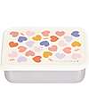 A Little Lovely Company Steel Lunch Box - Hearts - 17.5 x 6 x 12.5 cm Food Containers