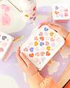A Little Lovely Company Steel Lunch Box - Hearts - 17.5 x 6 x 12.5 cm Snack Boxes