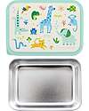 A Little Lovely Company Steel Lunch Box - Jungle - 17.5 x 6 x 12.5 cm Food Containers