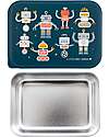 A Little Lovely Company Steel Lunch Box - Robot - 17.5 x 6 x 12.5 cm Snack Boxes