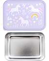 A Little Lovely Company Steel Lunch Box - Unicorns - 17.5 x 6 x 12.5 cm Food Containers