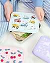 A Little Lovely Company Steel Lunch Box - Vehicles - 17.5 x 6 x 12.5 cm Food Containers