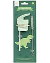 A Little Lovely Company Straw Cap and Brush Kit - Dinosaur Bottle Accessories
