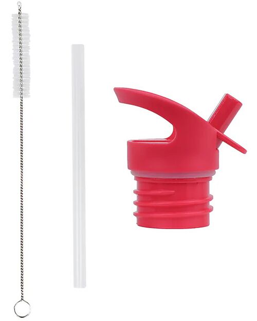 A Little Lovely Company Straw Cap and Pipe Cleaner Kit - Happy Cherries Bottle Accessories