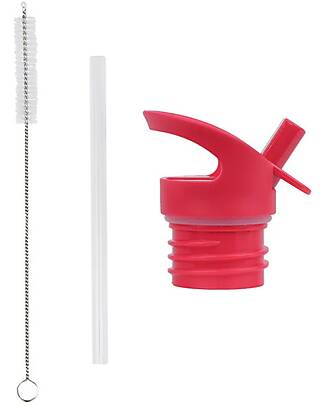 A Little Lovely Company Straw Cap and Pipe Cleaner Kit - Happy Cherries Bottle Accessories