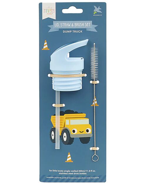 A Little Lovely Company Straw Cap and Pipe Cleaner Kit - Tractor Bottle Accessories