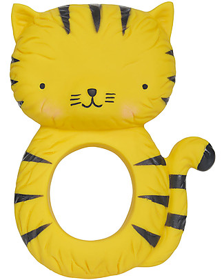A Little Lovely Company Teething Ring, Tiger - 100% Natural Rubber Teethers