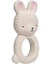 A Little Lovely Company Teething Ring, White Bunny - 100% Natural Rubber Teethers