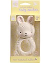 A Little Lovely Company Teething Ring, White Bunny - 100% Natural Rubber Teethers