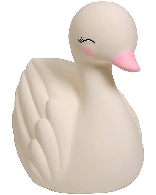 A Little Lovely Company Teething Toy, White Swan - 100% Natural Rubber Teethers