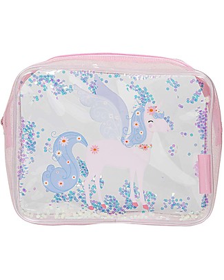 A Little Lovely Company Toiletry Bag Glitter – Unicorn Makeup Bags & Pouches