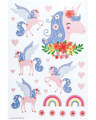 A Little Lovely Company Wall Stickers, Unicorn - 23 Stickers Wall Stickers