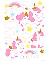 A Little Lovely Company Wall Stickers -Unicorn Gold - 28 Stickers Thermal Containers