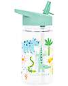 A Little Lovely Company Water Bottle with Straw 450 ml - Jungle - BPA Free! Non-Thermal Water Bottles