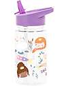 A Little Lovely Company Water Bottle with Straw 450 ml - Princesses - BPA Free! Non-Thermal Water Bottles