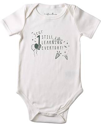 A Muffin in the Oven Milestone Onesie with Short Sleeves - Sleep - 100% Pima Cotton Short Sleeves Bodies