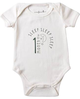 A Muffin in the Oven Milestone Onesie with Short Sleeves - Sleep - 100% Pima Cotton Short Sleeves Bodies