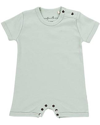 A Muffin in the Oven Muffin Playsuit with Short Sleeves - Green - 100% Pima Cotton Short Rompers