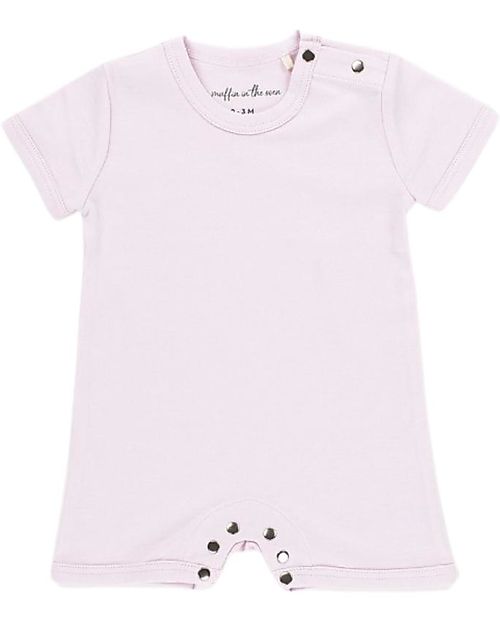 A Muffin in the Oven Muffin Playsuit with Short Sleeves - Pink - 100% Pima Cotton Short Rompers