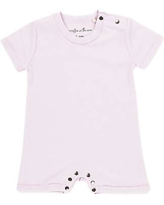 A Muffin in the Oven Muffin Playsuit with Short Sleeves - Pink - 100% Pima Cotton Short Rompers