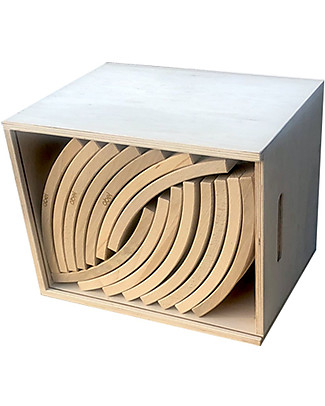 Abel Abel Wooden Blocks - 75 Pieces - Natural Wooden Stacking Toys