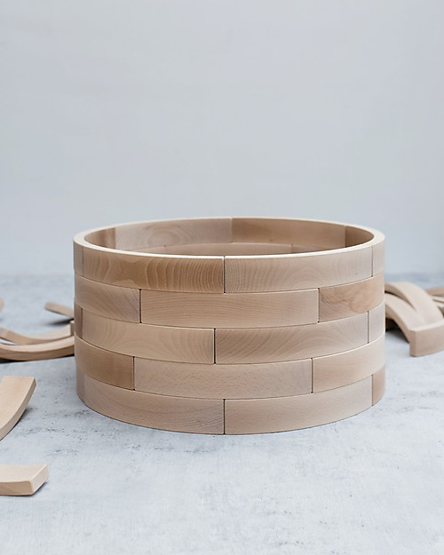 Abel Abel Wooden Blocks - 75 Pieces - Natural unisex (bambini)