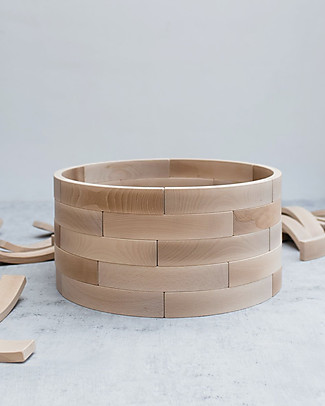 Abel Abel Wooden Blocks - 75 Pieces - Natural Wooden Stacking Toys