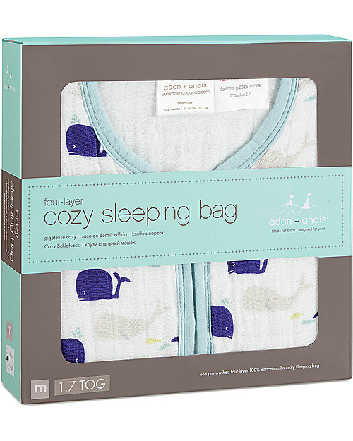 Aden & Anais High Seas Cozy Plus™ Sleeping Bag 1.7 TOG - Cotton Muslin (for even the coldest nights!) Sleeping Bags