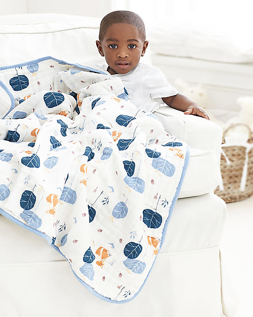 Aden Anais Into the Woods Dream Blanket 100 organic cotton muslin 120x120 cm unisex bambini