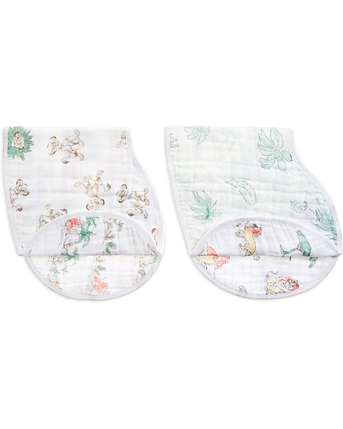 Aden & Anais Set of 2 Burpy Bibs® - Disney Lion King - 100% Cotton Muslin Burpy Bibs