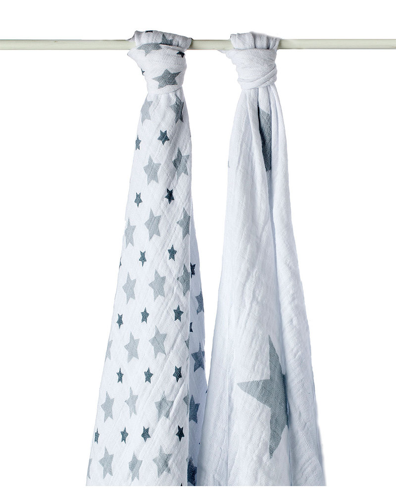 twinkle 120cm X 120cm 100/% cotton muslin anais swaddle 2 pack aden