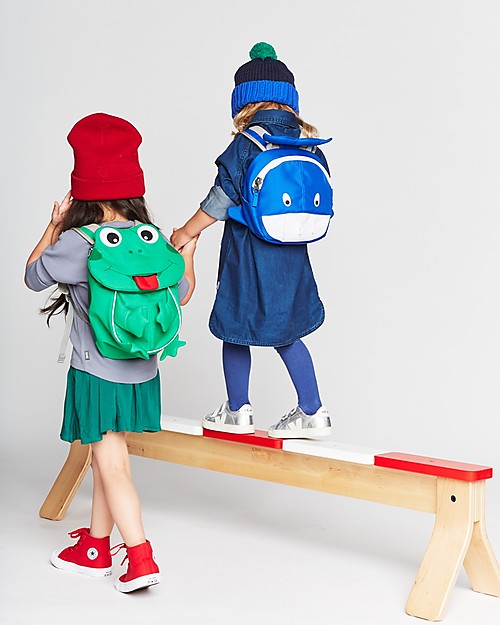Affenzahn Kids Backpack 1-3 years - Finn Frog - Eco-friendly and playful! Kindergarten Backpacks
