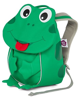 Affenzahn Kids Backpack 1-3 years, Finn Frog - Eco-friendly and playful! Small Backpacks