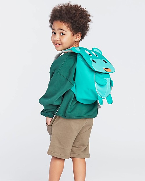 Affenzahn Kids Backpack 1-3 years, Hilda Hippo - Eco-friendly and Playful! Kindergarten Backpacks