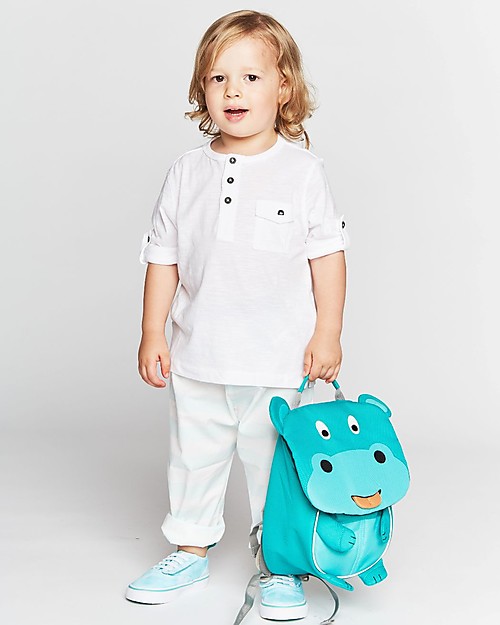 Affenzahn Kids Backpack 1-3 years, Hilda Hippo - Eco-friendly and Playful! Kindergarten Backpacks