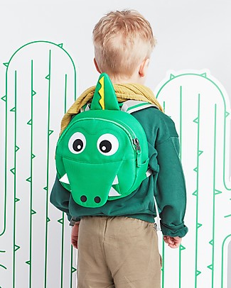 Affenzahn Kids Backpack 1-3 years, Kai Cocodrile- Eco-friendly and playful! Small Backpacks