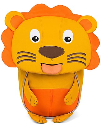 Affenzahn Kids Backpack 1-3 years, Lena Lion Mustard - Eco-friendly and Playful Kindergarten Backpacks