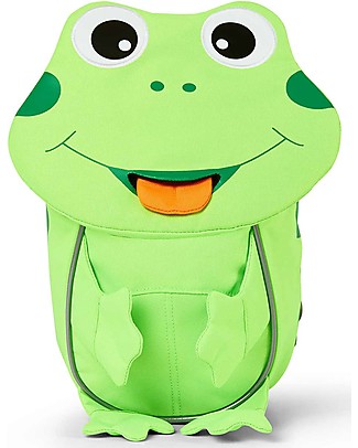Affenzahn Kids Backpack 1-3 years - Neon Frog - Eco-friendly and playful! Small Backpacks