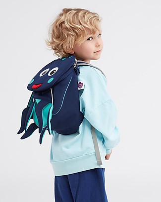 Affenzahn Kids Backpack 1-3 years, Oliver Octopus - Eco-friendly and playful! Small Backpacks