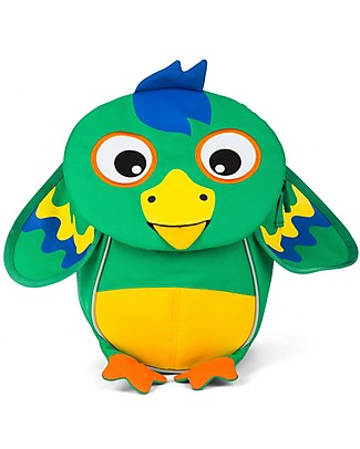 Affenzahn Kids Backpack 1-3 years, Piet Parrot - Eco-friendly and playful! Small Backpacks