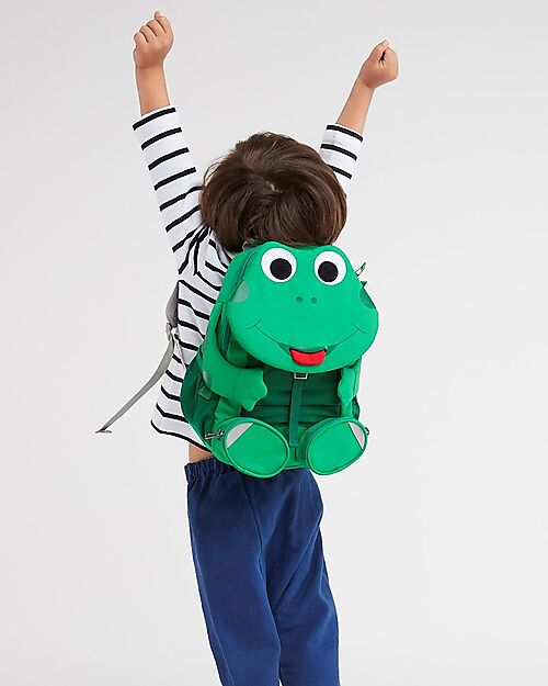 Affenzahn Kids Backpack 3-5 years - Green Frog - Perfect for Preschool and eco-friendly! Kindergarten Backpacks