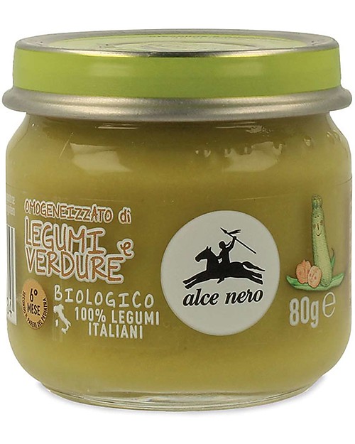 Alce Nero Homogenised of Organic Vegetables and Legumes, - 100% Italian ingredients Baby Food