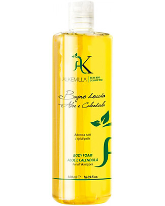 Alkemilla Organic Body Foam, Aloe and Calendula - 500 ml Shampoos And Bath Wash