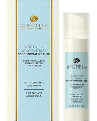 Alkemilla Sebo-Normalizing Concentrated Face Serum, for Greasy Skin - 30 ml Face Creams