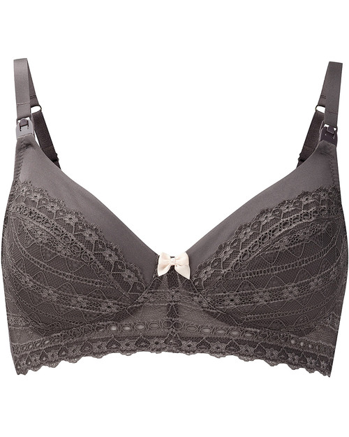 Amoralia Cupcake Nursing Bra Pewter - Grey Nursing Bras