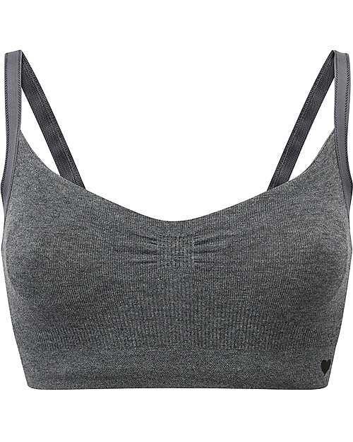 Amoralia Seamless Sleep Bra, Charcoal - Perfect for sleep nursing! Nursing Bras